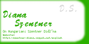 diana szentner business card